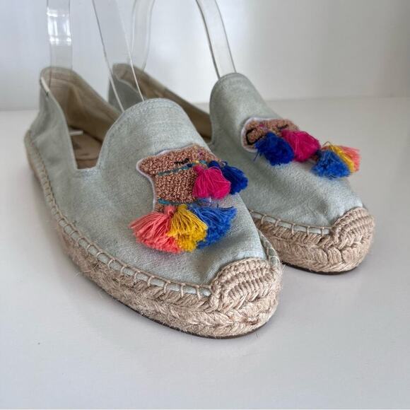 Soludos Tassel Camel Espadrille Smoking Slippers - Picture 3 of 15